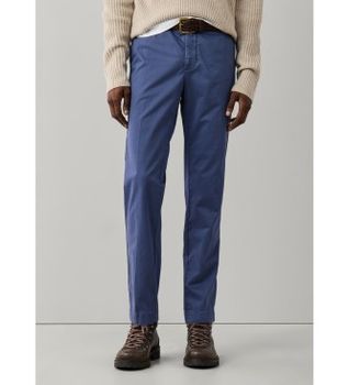 Hackett London para hombre. HM2100116 Pantalón chino Kensington azul (32/32), Casual, Algodón