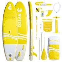 tabla paddle surf 320cm amarillo - tabla de stand up paddle hinchables para mar rios y lagos