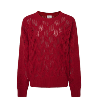 Pepe Jeans para mujer. PL702201 Jersey Hedra rojo (S), Casual, Algodón, Sostenible