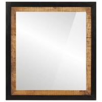 espejo de bano madera maciza de mango y vidrio 55x1x60 cm vidaxl