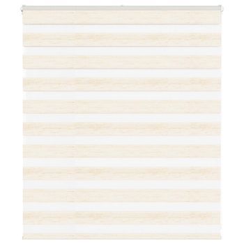 Estor Cebra Beige Mármol Tejido Ancho 125,9 Cm Poliéster Vidaxl