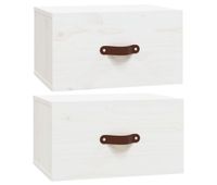 juego de mesitas de noche de pared mesillas de noche - blanco 40x295x22 cm
