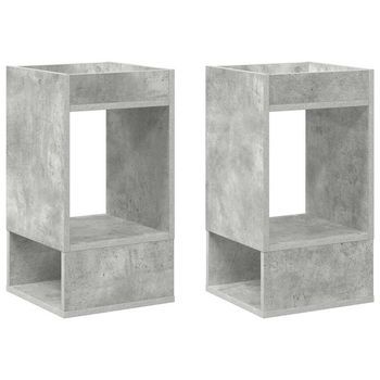 Mesa Auxiliar 2 Uds. Gris Concreto 30 X 30 X 56 Cm Vidaxl