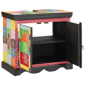 Mueble De Lavabo Marrón 60 X 35 X 55 Cm Madera De Mango Maciza Vidaxl