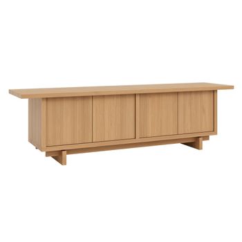 Mueble de TV en pino macizo barnizado en color roble 180 cm