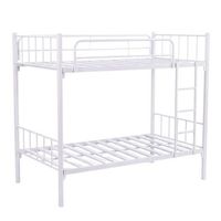 litera de metal 90x190 cm color blanco desmontable en dos camas
