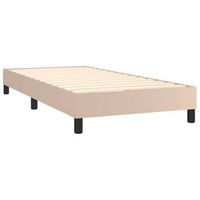 somier de laminas sobre patas estructura de cama 90x200 cm sintetico marron claro tdl0207282