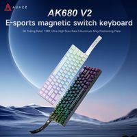 teclado magnetico para juegos ajazz ak680 v2 con interruptores intercambiables en caliente rgb de 8000hz placa de montaje de aleacion de aluminio de 128k frecuencia de sondeo de 001mm y actuacion