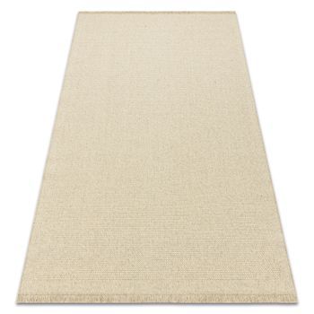 Alfombra De Lana Villa 8986/69400 Llanura Sizal, Tejido Plano Beige 200x300 Cm