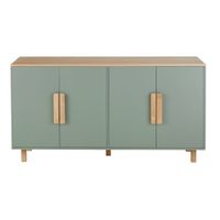 aparador de mdf verde caqui y pino 150 cm