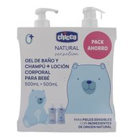 chicco pack ahorro gel champu 500ml locion cuerpo 500ml