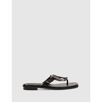 kamome trends sandalias sandalia de dedo sango negro para mujer