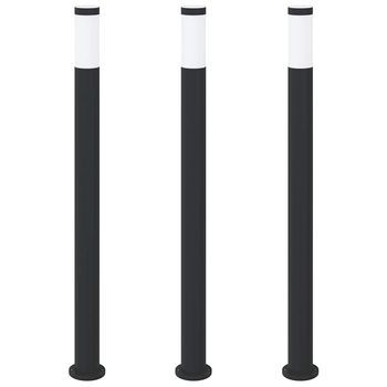 Balizas De Luz, 3 Unidades, 110 Cm, Acero Inoxidable, Ip44 Vidaxl
