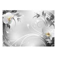 papel pintado 3d - orquideas en la plata 350x245 cm