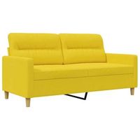sofa de 2 plazas de tela amarillo claro 140 cm vidaxl
