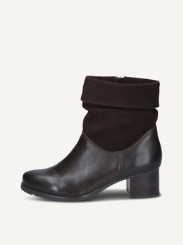 CAPRICE Bootie, brown, made of Leather with Block heel, Size 37
