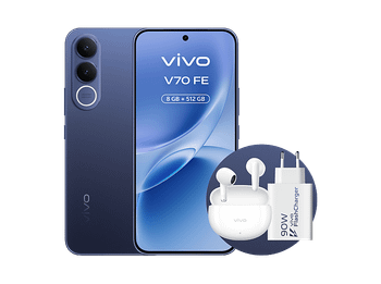 vivo Bundle V70 FE, Ocean Blue, 512GB, 8GB RAM, 6.83