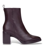 wonders para mujer l-1601 botines l-1601 de piel granate 41 marron 5 a 8cm cremallera clasico