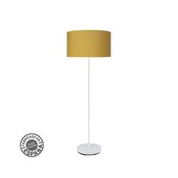 pie de salon 1xe27 blanco amarillo 163x40x40cm moda