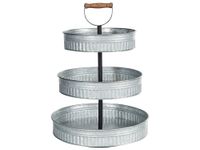 soporte para tartas de 3 pisos  plateado