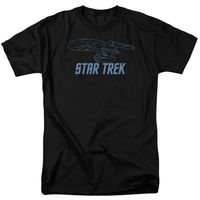 star trek camiseta enterprise outline para mujer