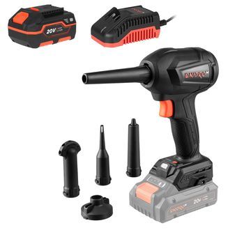 Dnipro-m Soplador De Aire Brushless Dcb-203bc 280w, 30 M/s, 4 Velocidades, Limpieza Pc Y Taller, Batería 4ah + Cargador – Dcb-203bc