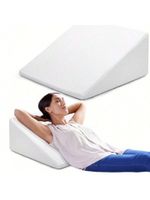 almohada de cuna ortopedica 40x30x50cm con funda extraible cojin ergonomico para reflujo acido elevacion de piernas y soporte de espalda almohada para dormir leer y descansar en cama o sofa