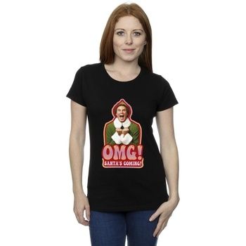 Elf Camiseta Santa's Coming para mujer