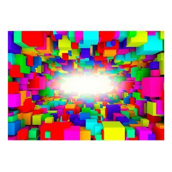 Papel Pintado 3d - Light In Color Geometry (200x140 Cm)