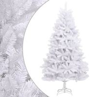 arbol de navidad artificial con bisagras y soporte blanco 270cm vidaxl