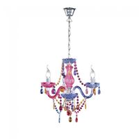 lampara de arana luster multicolor 3 luces
