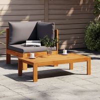 sofas de jardin 2 uds  mueble jardin mesa y sillas con cojines madera maciza acacia cfw412029