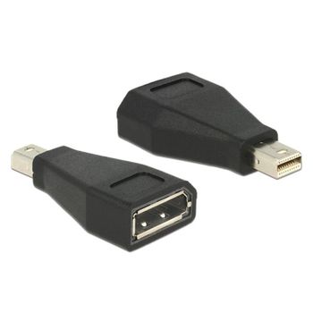 Adaptador DeLOCK mini DisplayPort 1.2 a DisplayPort Negro