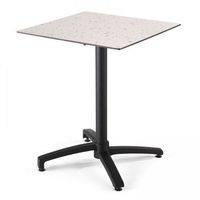 mesa de jardin cuadrada 60x60 cm inclinable de terrazo opera - oviala