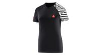 maillot de manga corta compressport ironman dazzle para mujer negro blanco