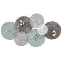 decoracion de pared multicolor de metal 49 x 91 cm circulos estilo oriental coastal polonium