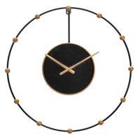 reloj de pared en metal negro o cm 61x45