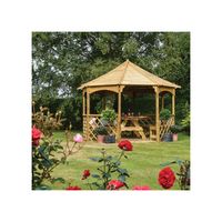 rowlinson buckingham garden gazebo in natural timber