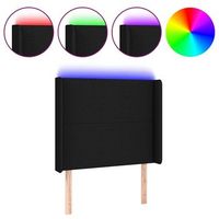 cabecero con led de tela negro 83x16x118128 cm vidaxl