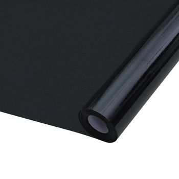Láminas De Ventana Esmerilada 5 Uds Pvc Negro Vidaxl
