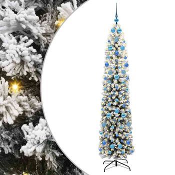 Árbol De Navidad | Decoraciones De Navidad Artificial Verde 210 Cm Pvc, Acero Y Plástico