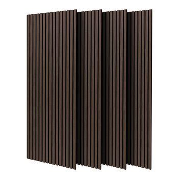 Beethoven - Juego De 4 Paneles Decorativos Para Pared De Listones 150x60 Cm, Marrón Oscura