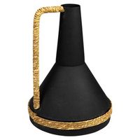 jarro metal negro asa cmimbre
