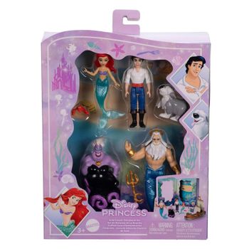 Mattel Princesas disney Pack 6 Figuras Ariel Mattel JBL32