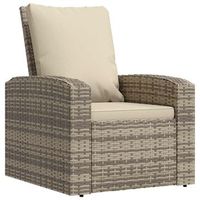 sillon reclinable jardin  silla de jardin  silla de exterior y cojines ratan sintetico marron claro