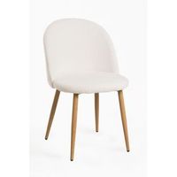 pack 6 sillas vint borreguito de terciopelo 74415043 cm - blanco