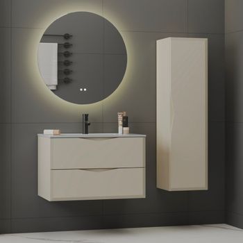 Conjunto de muebles con lavabo paneles laminados y de mdf cachemira