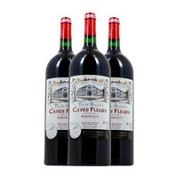 les caves fleury vino tinto bordeaux crianza botella magnum 15 l 135 vol pack de 3 unidades