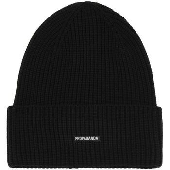 Propaganda Sombrero 26FWPRAC131 BEANIE BOX LOGO-121 RIBBED BLACK para hombre