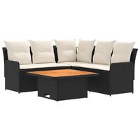 juegos de muebles 4 uds negro y crema ratan sintetico vidaxl